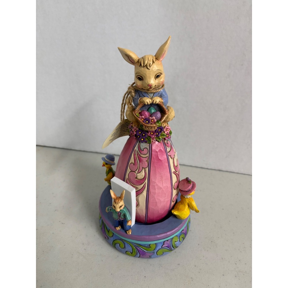 Jim Shore Heartwood Creek Egg-cited For Easter Bunny Figurine 4053599